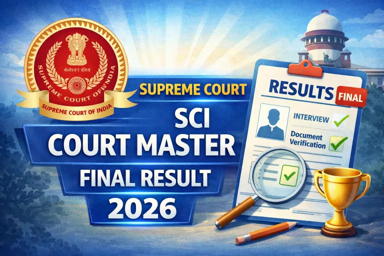 Supreme Court SCI Court Master Final Result 2026