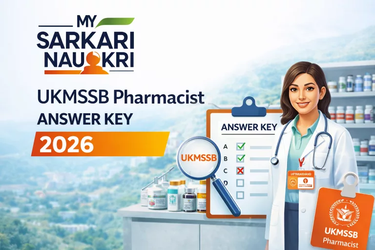 UKMSSB Pharmacist Answer Key 2026
