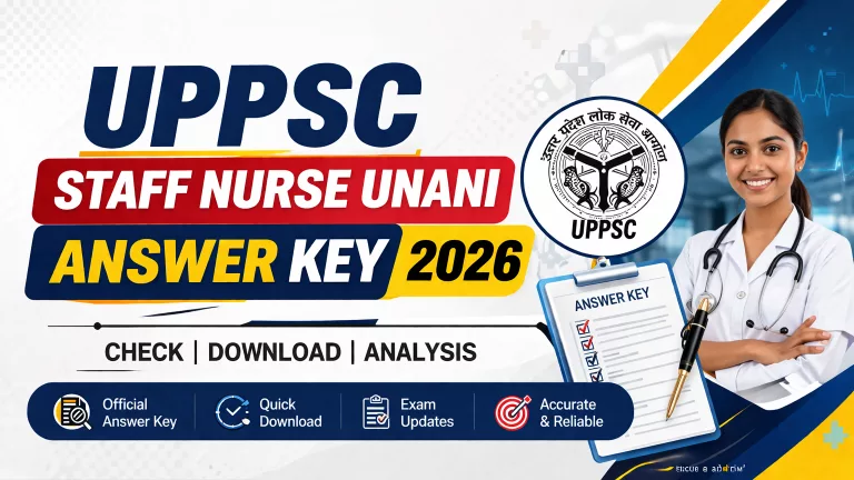 UPPSC Staff Nurse Unani Answer Key 2026