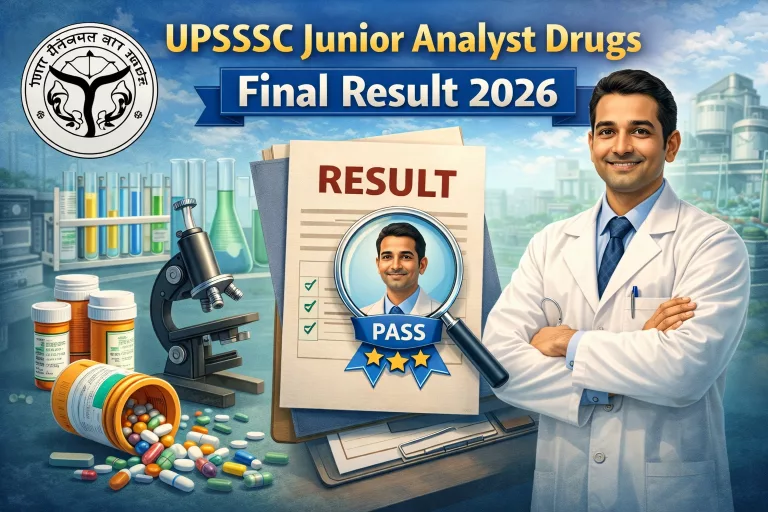 UPSSSC Junior Analyst Drugs Final Result 2026