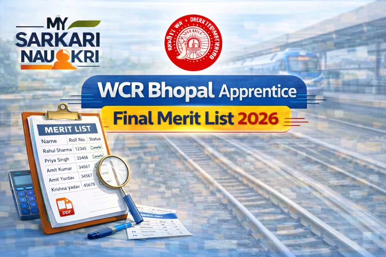 WCR Bhopal Apprentice Final Merit List 2026