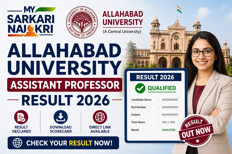 Allahabad University Assistant Professor Result 2026