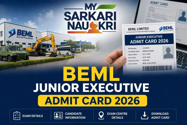 BEML Junior Executive Admit Card 2026