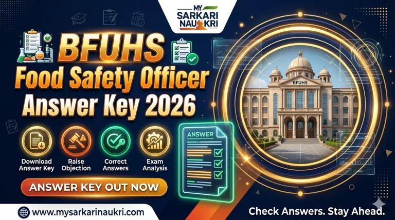 BFUHS Food Safety Officer Answer Key 2026