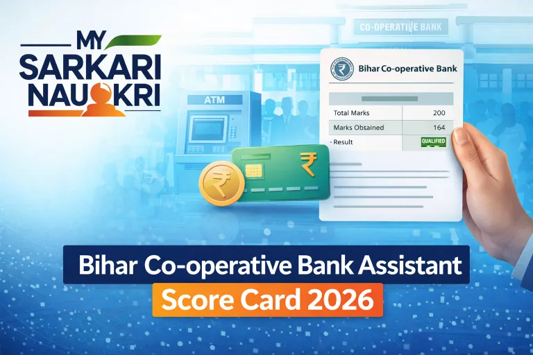 Bihar Co-operative Bank Assistant Score Card 2026