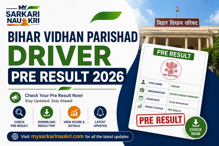 Bihar Vidhan Parishad Driver Pre Result 2026