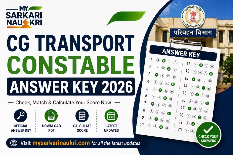 CG Transport Constable Answer Key 2026