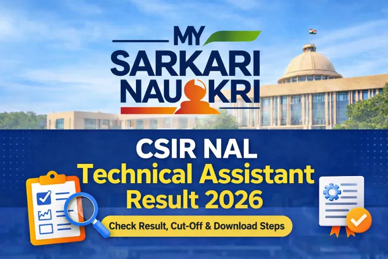 CSIR NAL Technical Assistant Result 2026