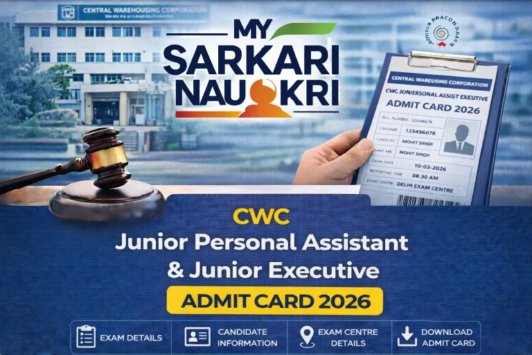 CWC Junior Personal Assistant and Junior Executive Admit Card 2026