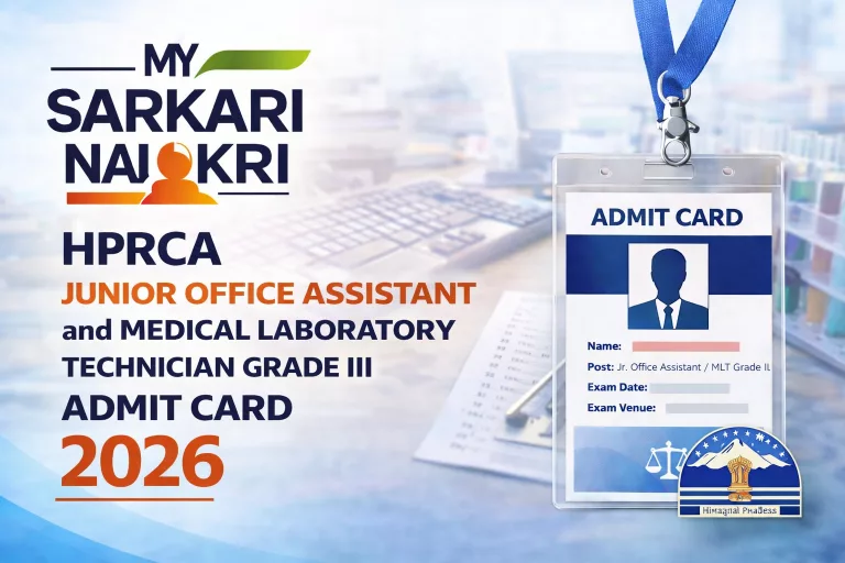 HPRCA Junior Office Assistant and Medical Laboratory Technician Grade III Admit Card 2026