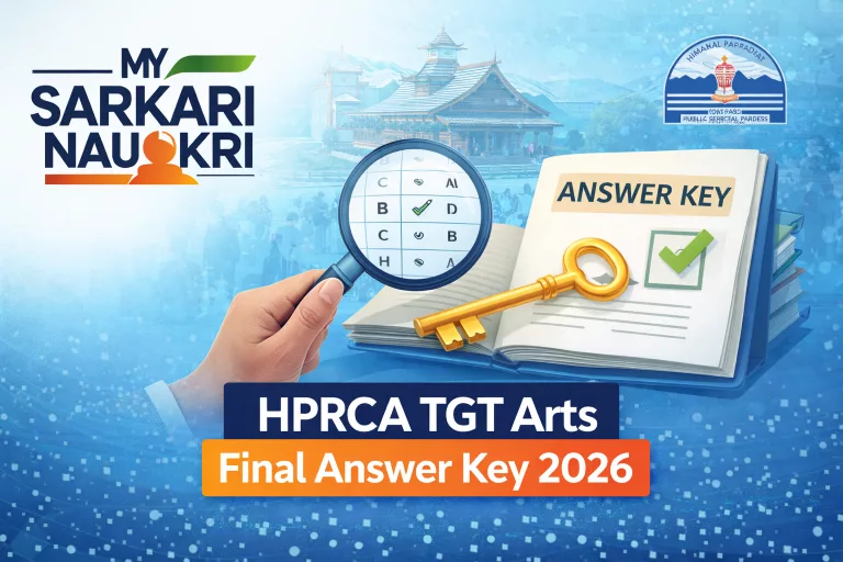 HPRCA TGT Arts Final Answer Key 2026