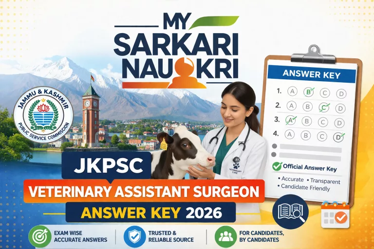 JKPSC Veterinary Assistant Surgeon Answer Key 2026