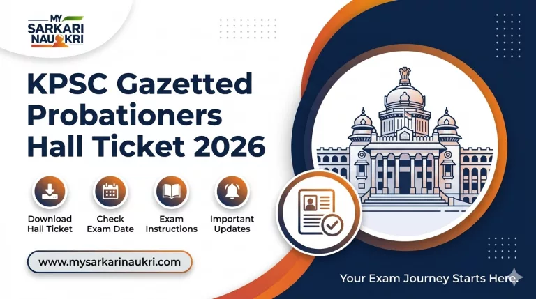 KPSC Gazetted Probationers Hall Ticket 2026