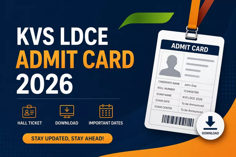 KVS LDCE Admit Card 2026