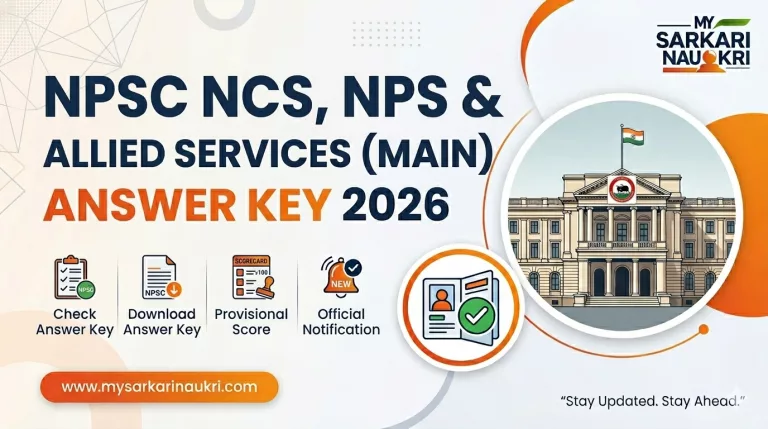 NPSC NCS, NPS & Allied Services (Main) Answer Key 2026