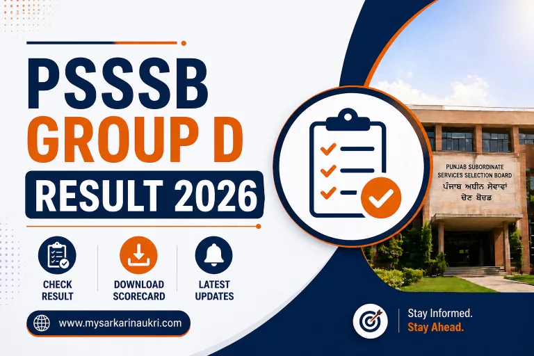 PSSSB Group D Result 2026