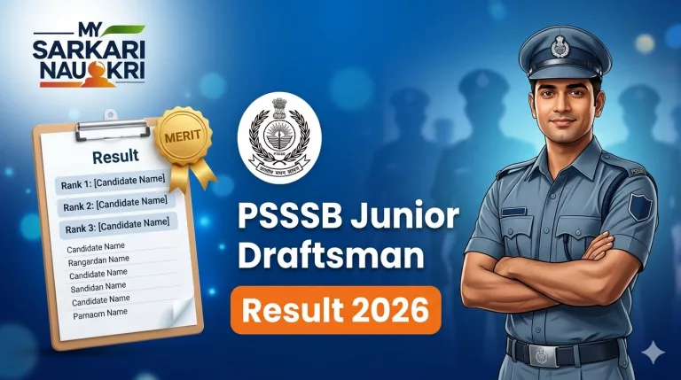 PSSSB Junior Draftsman (Civil) Result 2026