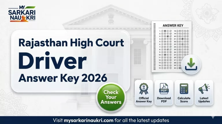 Rajasthan High Court Driver Answer Key 2026