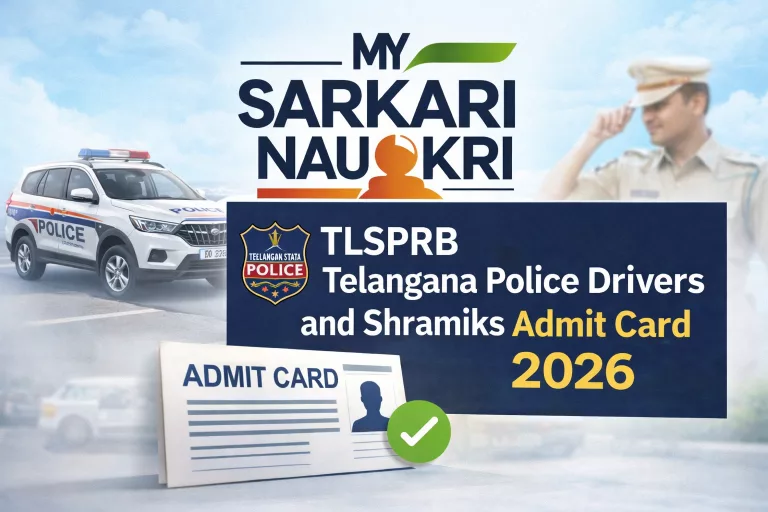 TLSPRB Telangana Police Drivers and Shramiks Admit Card 2026