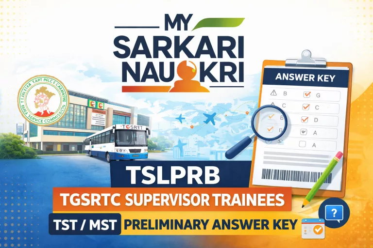 TSLPRB TGSRTC Supervisor Trainees TST MST Preliminary Answer Key 2026