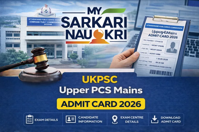 UKPSC Upper PCS Mains Admit Card 2026