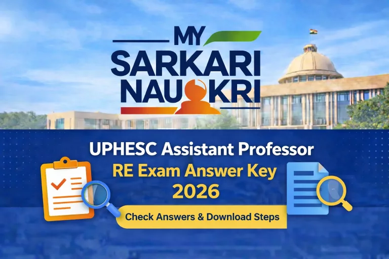 UPHESC Assistant Professor RE Exam Answer Key 2026