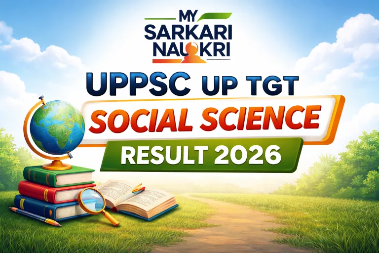 UPPSC UP TGT Social Science Result 2026