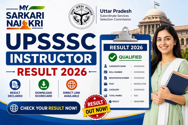 UPSSSC Instructor Result 2026
