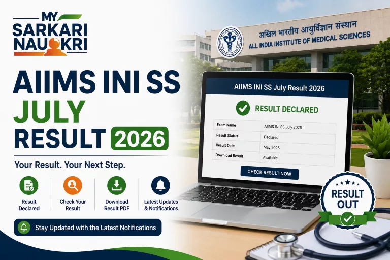 AIIMS INI SS July Result 2026