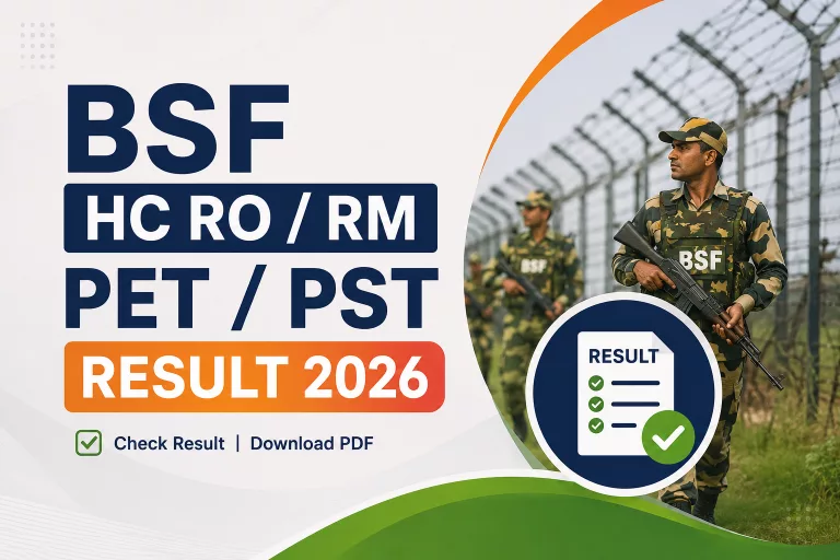 BSF HC RO / RM PET / PST Result 2026