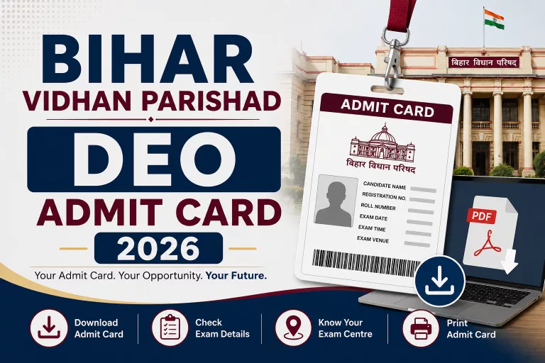 Bihar Vidhan Parishad DEO Admit Card 2026