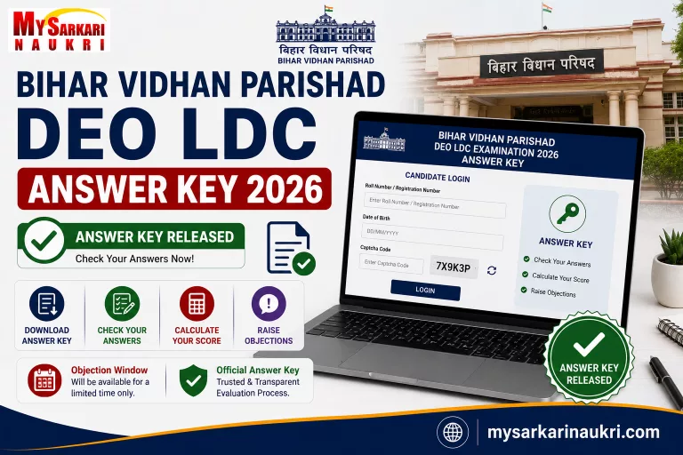 Bihar Vidhan Parishad DEO LDC Answer Key 2026