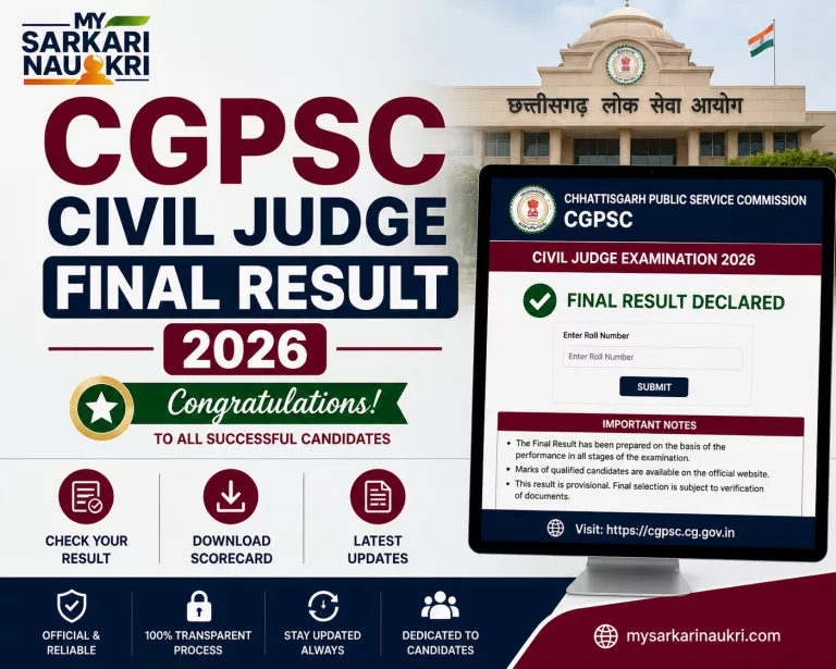 CGPSC Civil Judge Final Result 2026