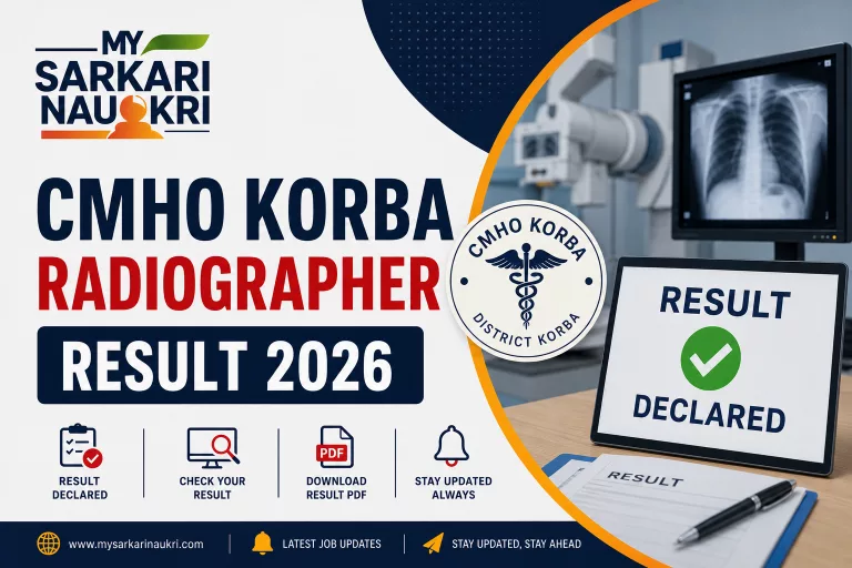 CMHO Korba Radiographer Result 2026