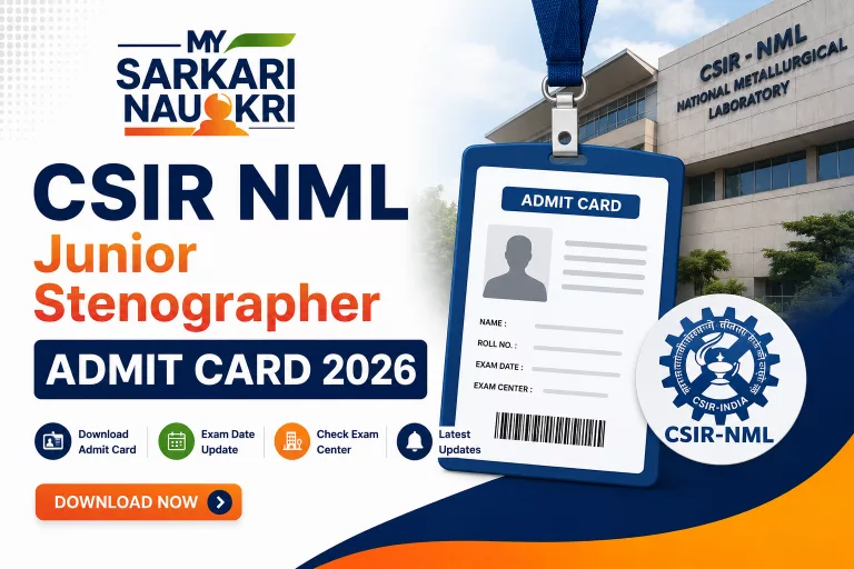 CSIR NML Junior Stenographer Admit Card 2026