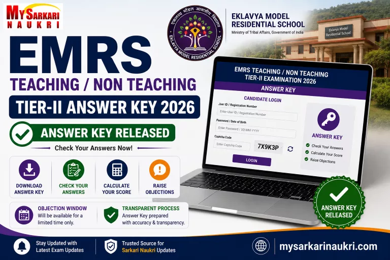 EMRS Teaching/ Non Teaching Tier-II Answer Key 2026