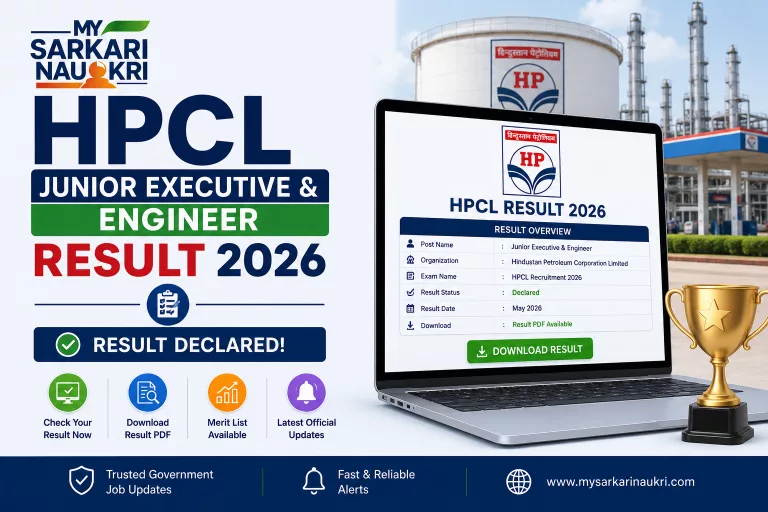 HPCL Junior Executive & Engineer Result 2026