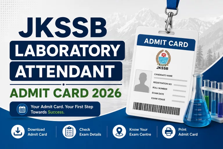 JKSSB Laboratory Attendant Admit Card 2026