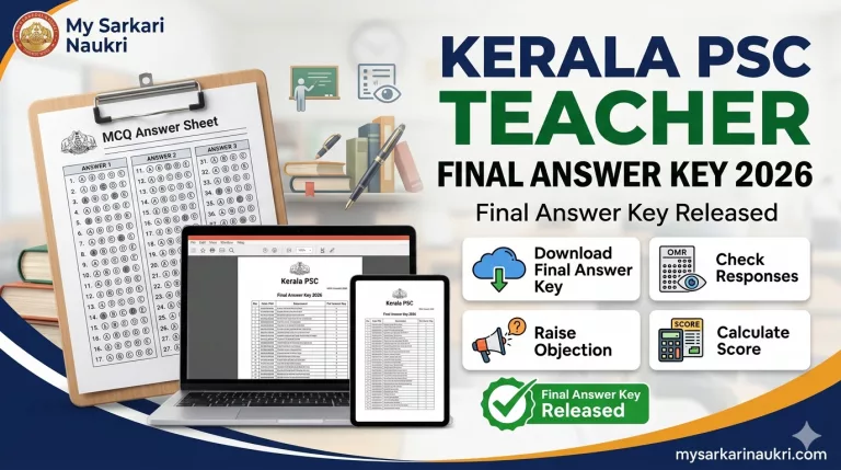 Kerala PSC Teacher Final Answer Key 2026
