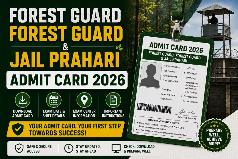 MP Forest Guard and Jail Prahari Admit Card 2026