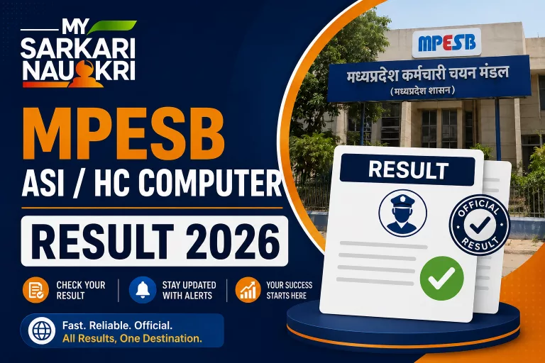 MPESB ASI / HC Computer Result 2026