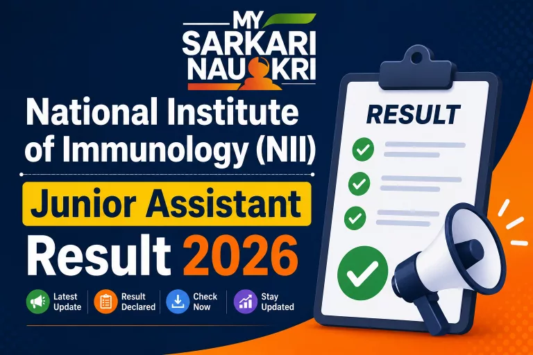 National Institute of Immunology (NII) Junior Assistant Result 2026