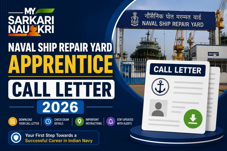 Naval Ship Repair Yard Apprentice Call Letter 2026