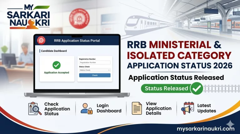 RRB Ministerial & Isolated Category Admit Card 2026