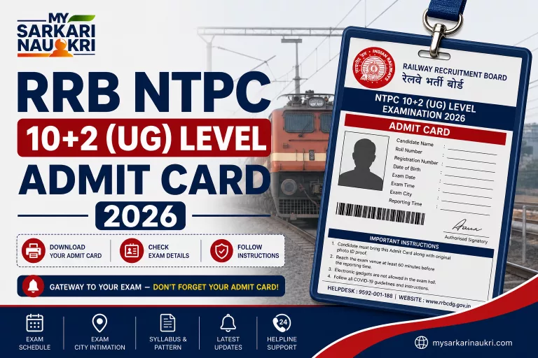 RRB NTPC 10+2 UG Admit Card 2026