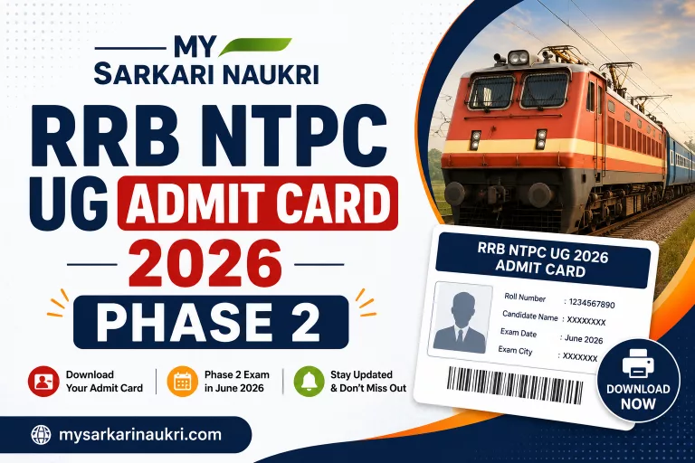 RRB NTPC UG Admit Card 2026