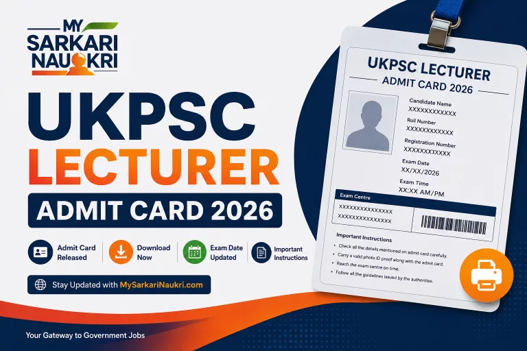 UKPSC Lecturer Admit Card 2026