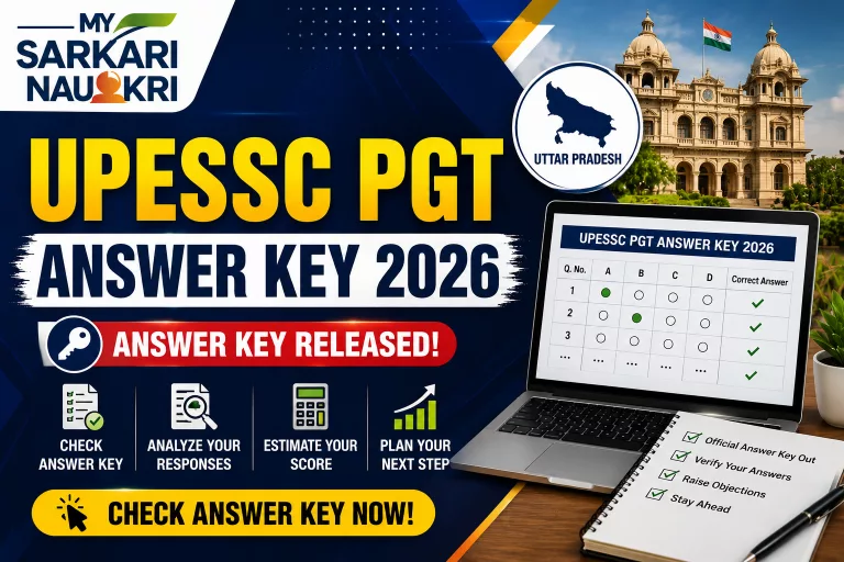 UPESSC PGT Answer Key 2026