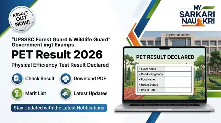 UPSSSC Forest Guard and Wildlife Guard PET Result 2026