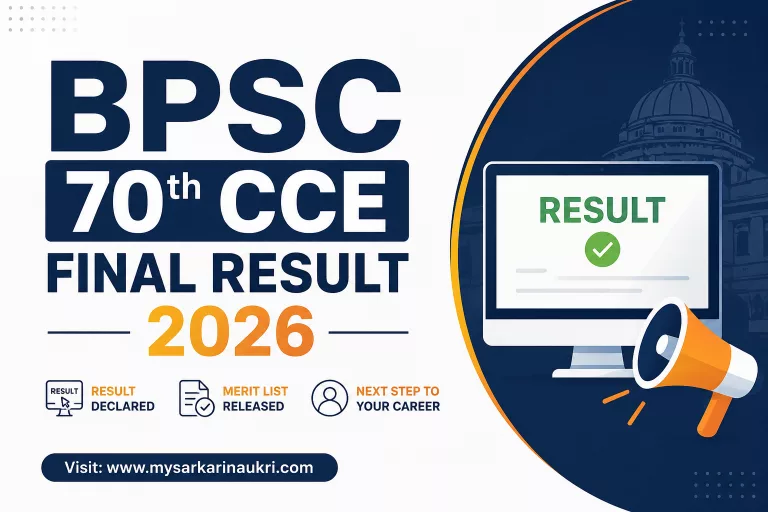 BPSC 70th CCE Final Result 2026